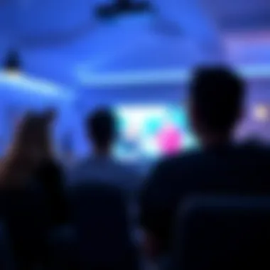 Engaged audience watching a gripping series on Apple TV