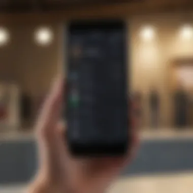 Interactive Survey Participation Smartphone displaying survey participation