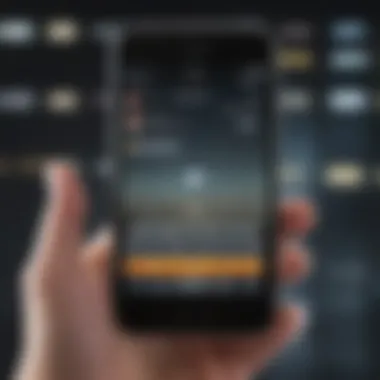 Sleek Messaging Interface Design Sophisticated iPhone user interface with Messenger as default messaging app