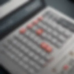 Illustration showing a sophisticated split bill calculator with sleek design