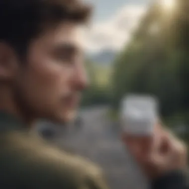 A person searching in a location with AirPods nearby