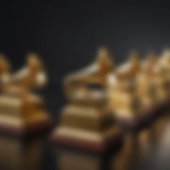 A close-up of a streaming service logo that hosts the Grammy Awards.