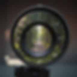 Close-up view of iPhone magnifier feature showcasing its interface.