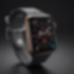 Close-up of the latest Apple Watch showcasing its sleek design and advanced features.