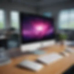 Sleek iMac design in a modern classroom setting