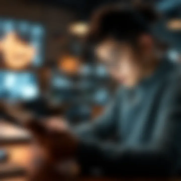 A user engaging with the iPad for creative tasks