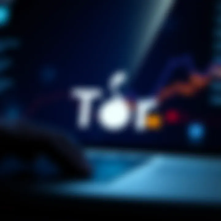 Conceptual graphic of secure browsing with Tor