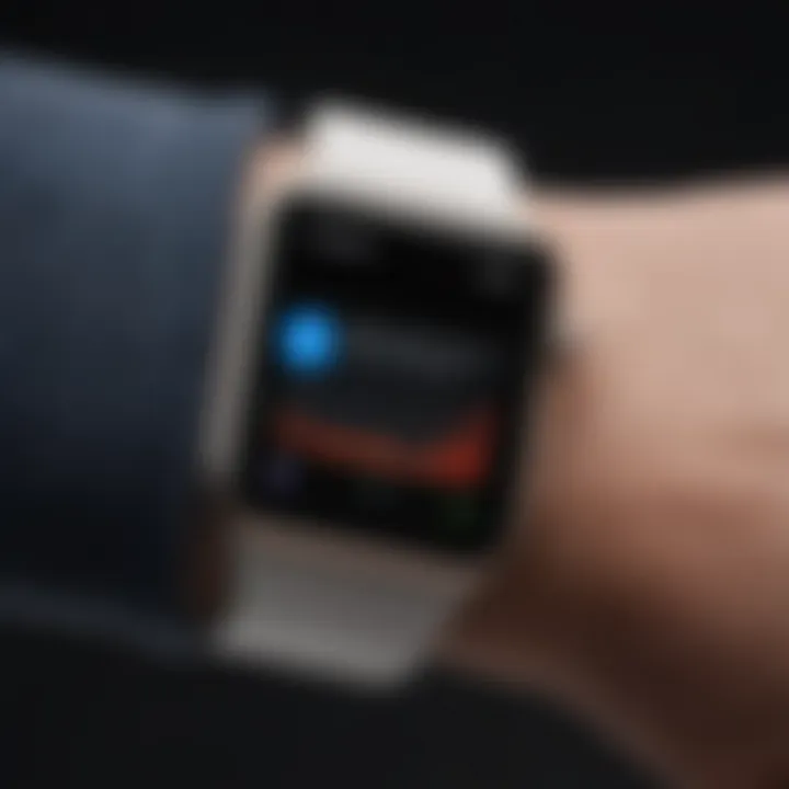 Close-up of Apple Watch displaying sleep tracking interface