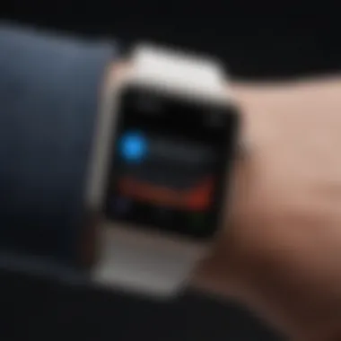 Apple Watch Sleep Tracking Interface Close-up of Apple Watch displaying sleep tracking interface
