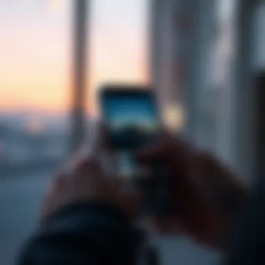 User selecting photos for iCloud transfer on a device