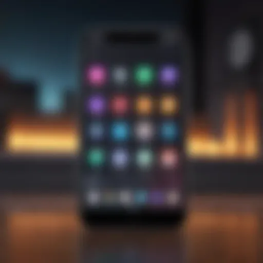 Colorful and organized home screen layout