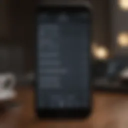 Illustration showing iPhone screen with VoiceOver settings
