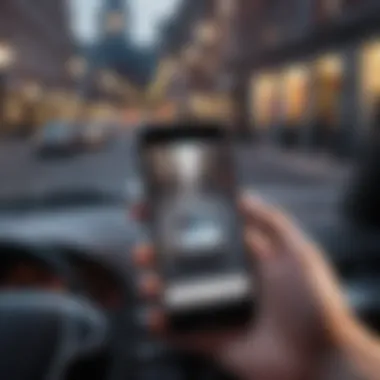 Illustration of a smartphone with the Uber app installed