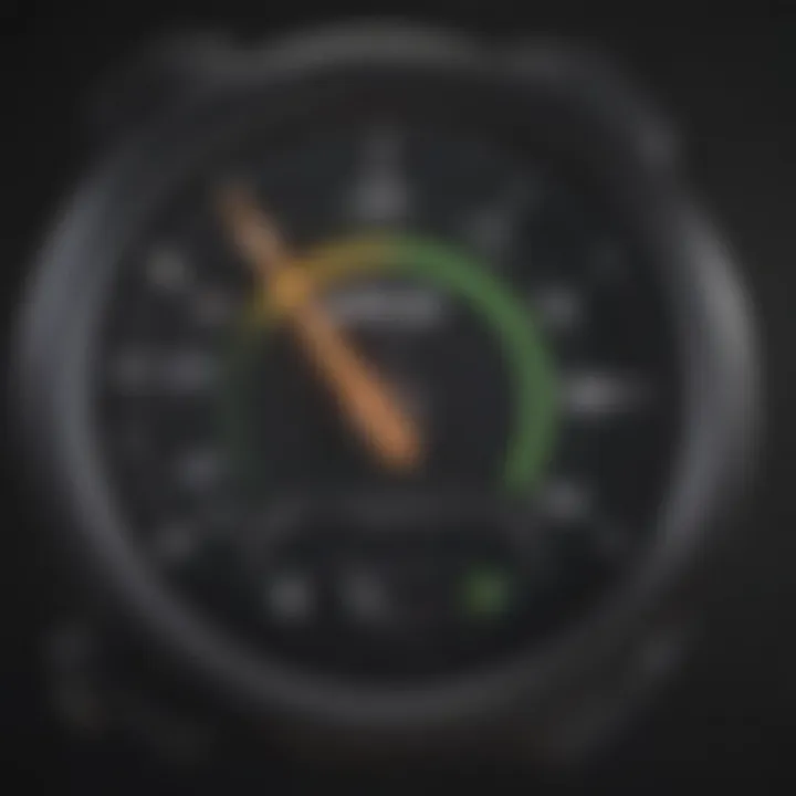 A detailed view of an Ookla Speed test result on a digital interface