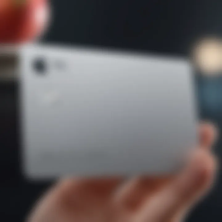 A close-up of the Apple Card showcasing its sleek design