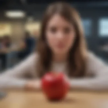 Integrating Apple Technology in Education A teacher using Apple technology in a lesson