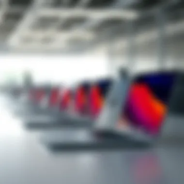 Exploring Custom Configurations Display of various Apple laptop configurations