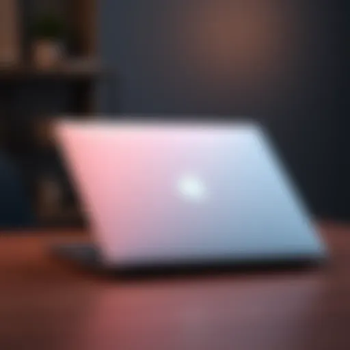 A sleek apple laptop showcasing its premium design