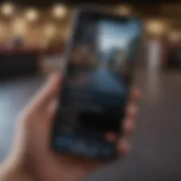 A close-up view of an iPhone screen displaying location services settings.
