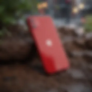 Stylish iPhone 11 in vibrant red color