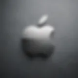 Apple logo on a minimalist background