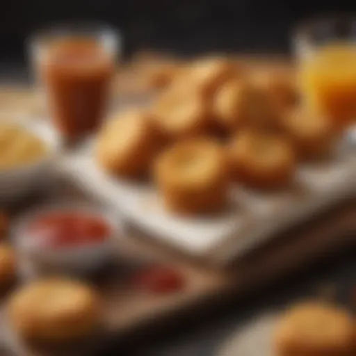 Delicious McNuggets plated with gourmet sauces