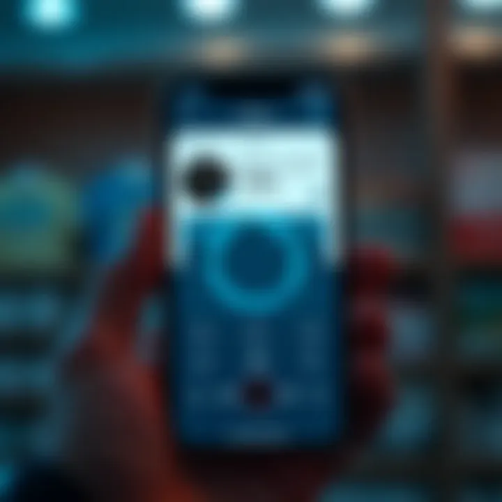 User-friendly interface of a health app showing glucose levels on an iPhone