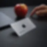 Sleek Apple Card on futuristic digital interface