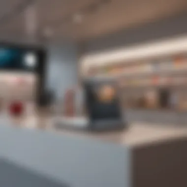 Luxurious Apple Card displayed on high-end retail counter
