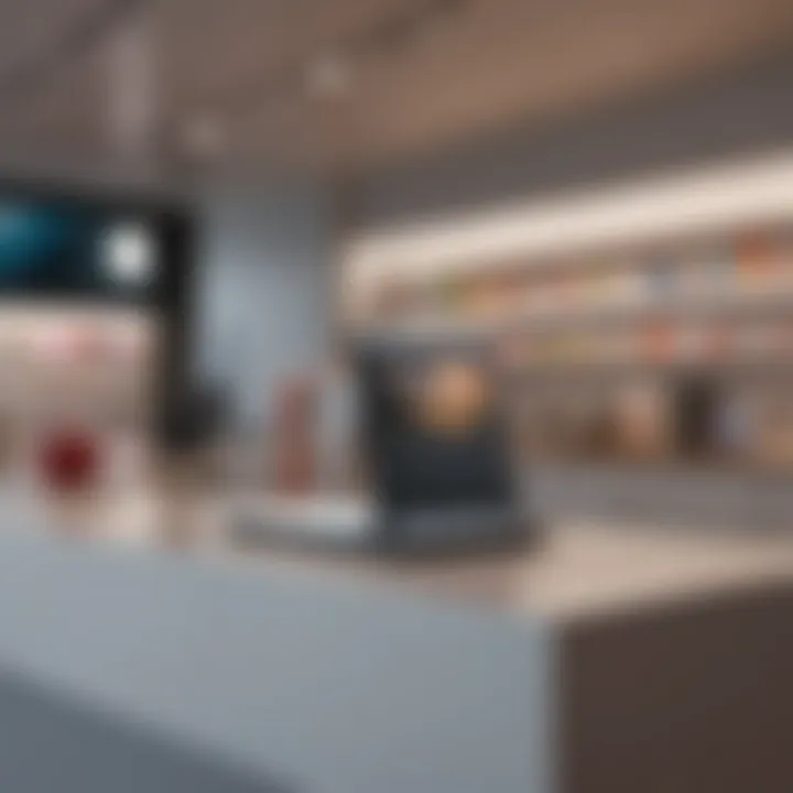 Luxurious Apple Card displayed on high-end retail counter