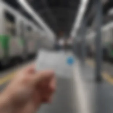 Seamless Travel Companion - Apple Card Apple Card being utilized in modern transportation service