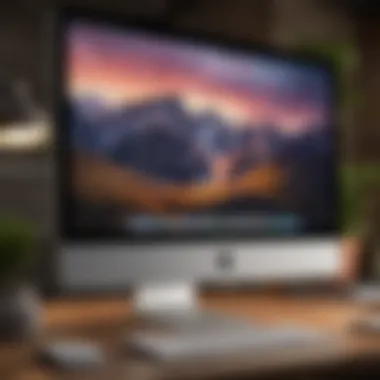 Close-up of iMac display showing vibrant colors and sharp resolution