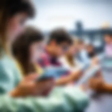 students engaged with iPads