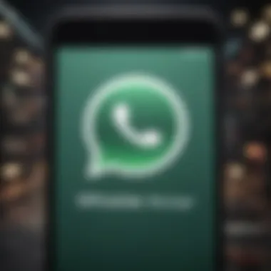 Digital Integration of WhatsApp on Screen Illustration depicting WhatsApp logo on a digital screen